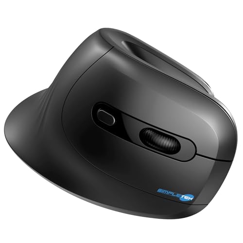 Ratón vertical ergonómico inalámbrico con receptor USB para un escritorio limpio y cómodo