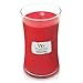 WoodWick Large Hourglass Candle, Crimson Berries - Premium Soy Blend Wax, Pluswick Innovation Wood Wick, Made in USA | Holiday Gifts for All