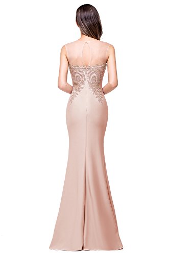 Image of Babyonline Women's Lace Applique Long Formal Mermaid Evening Prom Dresses