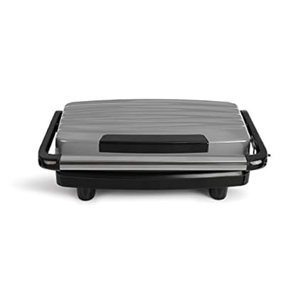 Kontaktgrill Sandwichmaker Tischgrill Elektrisch mit Deckel Antihaftbeschichtung (Grillplatte, Sandwich Maker, Panini Maker, 750 Watt, Elektrogrill, Grau) – Bild 5