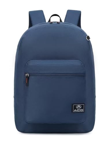 Mochila Escolar Curso Básica Nylon De Costas Lisa Resistente Juvenil Masculina Trabalho Faculdade Viagem Confortavel Moderno (Azul)