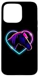 Installazione facile Custodia per iPhone 15 Pro Max Cuore per cavalli Cavaliere Cavallo con amore per i cavalli