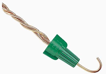 Winged Ground Wire Connectors Nuts with Hole 100 pcs Green Wire Connector Electrical Wire Caps, UL Listed Electrical Ground Nuts for 14-10 Awg