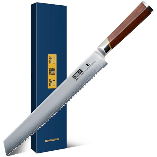HOSHANHO Bread Knife 10 inch, Professional Japanese High Carbon Stainless Steel Serrated Bread...