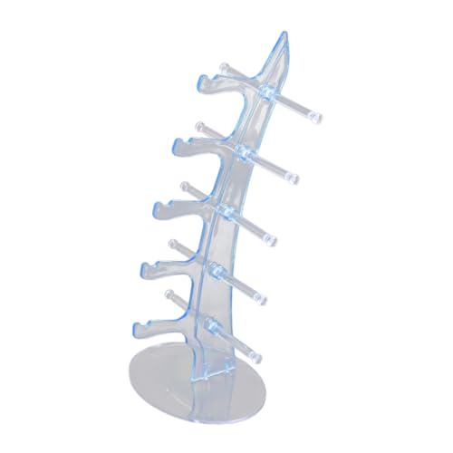 Ciieeo 5Pairs Sailboat Shape Acrylic Glasses Display Stand for Eyewear Stylish Glasses Holder Rack for Home Shop Showcase Easy Assembly Portable Design Blue