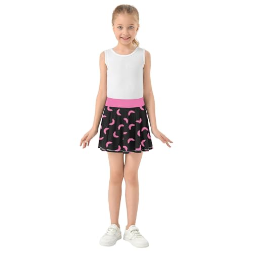 Halloween Bat Girls' Tennis Skirts Golf Skort Athletic Dance Running Sport Skirts with Shorts S4