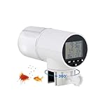 Automatic Feeding Machine, Suitable for Aquarium or Fish Tank, Weekend and Holiday Display Battery Powered Fish Food Moisture-Proof Goldfish Turtle Food Distribution Machine,200ml Large Capacity