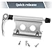 X AUTOHAUX 1 Pc Universal Quick Release Bike Fork Mount Rack for 0.26 Inch (6.5mm) / 0.79 Inch (20mm) Thru Axle with Aluminum Alloy Anti-Corrosion Titanium Tone
