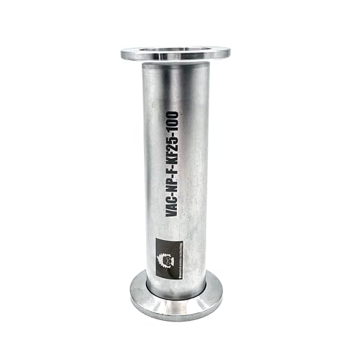 Image of bmotiontech Full Nipple with KF25 NW25 Flange Straight Tube, tube OD 1 inch (KF25 100 mm), No laser mark or logo on the part.