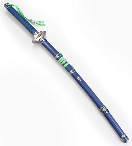 Blue Exorcist Katana Tout en Bois Lame en Bois Epee Rin Sabre Decoration + Presentoir/Repliksword