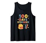 Happy 100 Days Stronger School Design Camiseta sin Mangas