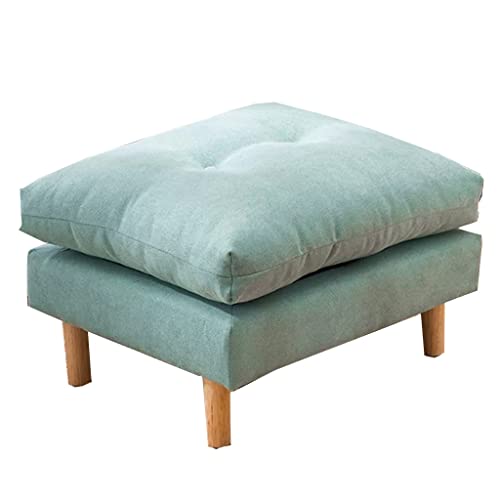 Reposapiés rectangular verde con patas de madera para taburete de tocador 2