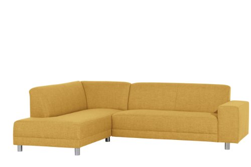 Max Winzer 2 Sitzer Ecksofa links New Orleans aus gelbem Flachgewebe | 2998-266-1645254