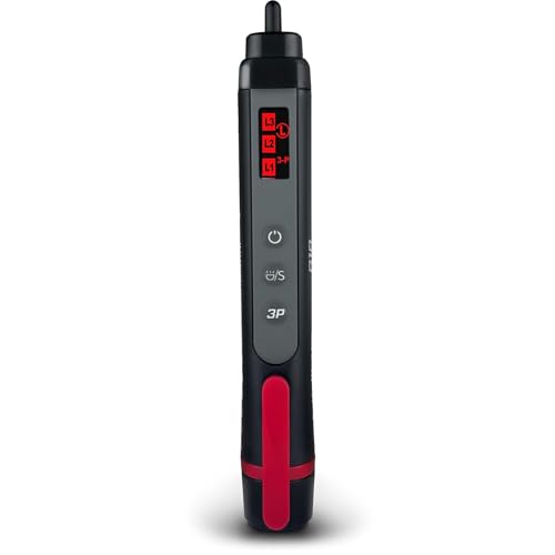 UNIKS - Cercafase Professionale R18 Rilevatore di Tensione per 3 Intensità e Senso Ciclico- Rilevatore Tubi e Cavi Elettrici Senza Contatto con Display, Torcia e Doppia Sensibilità