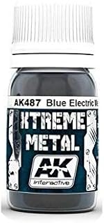 AK-Interactive AK 487, Xtreme Metal Metalic Blue - 35 ML / 1.18 Fl.Oz Jar - Model Building Paints and Tools # AK-487