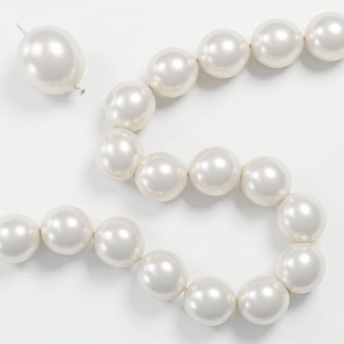 Pearl White Linking Balloons 100PCS 6 Inch Pearl Color Quick Link Balloons for Making Balloon Wall Heart Arch Tails Balloon for Wedding Birthday Baby Shower Engagement Graduation Party Decorations