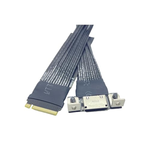 JMT M.2 NVMe M Key to Oculink 4i / SFF8611 Extension Cable PCIe4.0 X4 Gen3 4 Compatible with T10 / SAS-4 SFF-8612 (25cm)