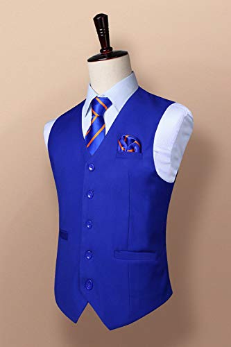 Image of Enlision Men's Suit Vest Business Formal Dress Waistcoat Solid Color Vest for Suit or Tuxedo