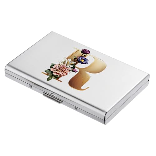 BONSYL Kreditkartenetui, Schlankes RFID Blockierung Metall Kreditkartenetui Geldbörsen, für Damen und Herren.(6 Karten/Silber/R)