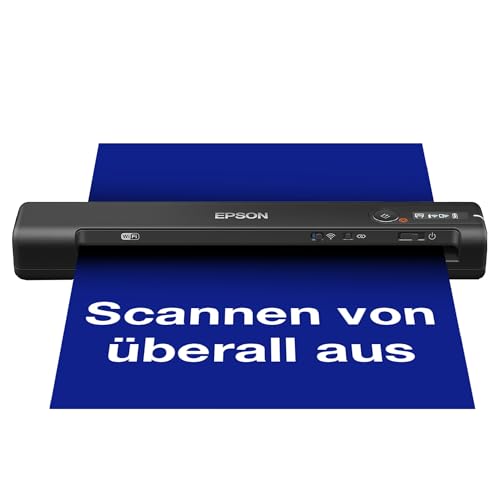Epson WorkForce ES-60W mobiler Dokumentenscanner (Scanner, DIN A4, integrierter Akki, 600dpi, WiFi, USB 2.0)