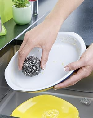 Miniatura 3 de Stanhome Estropajo De Acero Inoxidable Magic Spiral, Nana Quita Grasa, Elimina Alimentos Quemados Y Manchas Dificiles - Ideal Para Vajilla, Cazuelas, Ollas, Sartenes, Parrillas Y Fregadero 2