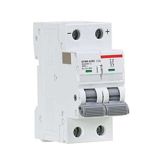 Disjoncteur DC 500V 16A 2P magnétothermique pour coffret photovoltaïque
