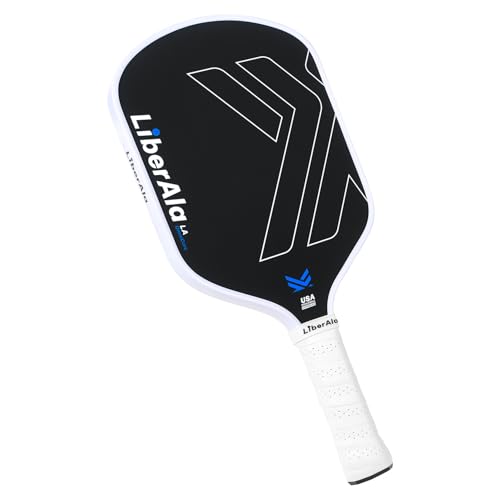LiberAla Pro Pickleball Paddles, Raw Carbon Fiber Surface Pickleball Paddle, 2 Overgrip, 16mm PP Honeycomb Core, USAPA Approved Strong Spin & Consistency, Lightweight Control/Speed/Power Models