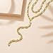 KissYan Gold Long Necklace for Women, 14K Gold Plated Lariat Chain Dainty Layered Y Shaped CZ Drop Pendant Choker Necklaces Fashion Jewelry Gifts