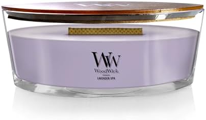 WoodWick Lavender Spa Gifts for Women and Men, 16 oz Ellipse Cand...