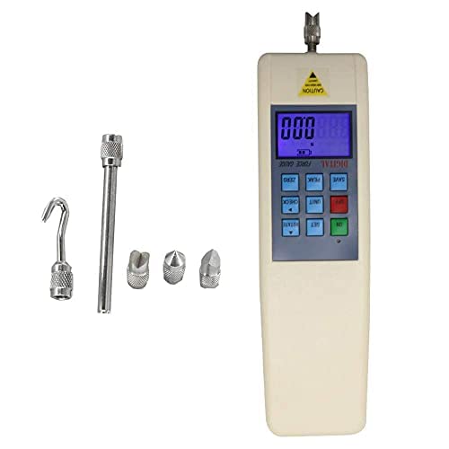 Digital Force Gauge Meter Push Pull Tester Dynamometer with Inner Sensor Peak Load Value 500N/50kg/110 lbs
