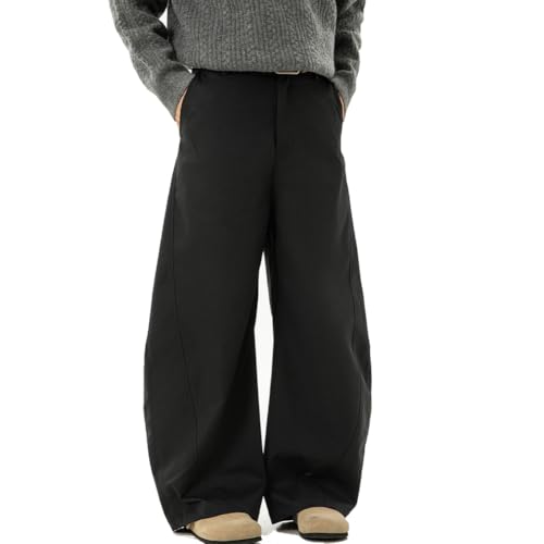 Farm4Far Unisex Wide Leg Loose Flat-Front Baggy Summer Casual Pants