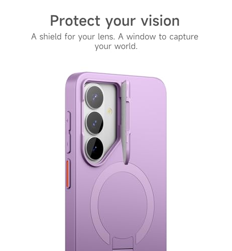 Image of SURITCH for Samsung Galaxy S26 Plus Phone Case, Magnetic Protective Cover with Camera Cover & Adjustable Metal Kickstand for Galaxy S26 Plus -Taro Purple