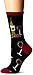 Socksmith Ladies Wine Scene Novelty Sock, Black