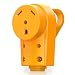 MICTUNING 125V/30Amp Heavy Duty RV Female Replacement Receptacle Plug with Ergonomic Grip Handle, Yellow