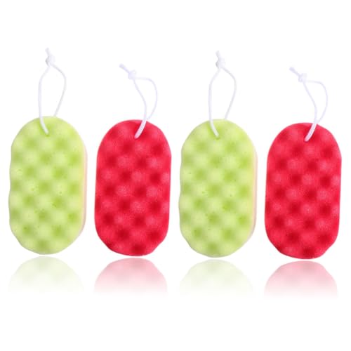 HONMEET 4Piezas Esponjas De Ducha Exfoliantes Herramienta De Portátil Para Limpieza Corporal Creativo y Flexible Para Relajar Para Casa