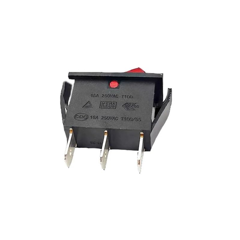 2個ロッカーボートスイッチRK1-11パワースイッチ3ピン2ギアレッド16A250V T100 / 55