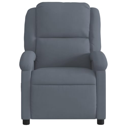 IKAYAA Sillón Masaje Reclinable Sillón Masaje Eléctrico Sillon Relax Reclinable Sillon Reclinable Manual Sillón Relax de Terciopelo, con Prácticos Bolsillo, Gris Oscuro - imagen 4