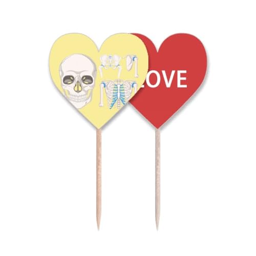 Pic cupcake squelette humain cœur d'amour pour surprendre vos invités