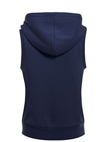 MixMatchy Women's Casual Basic Sherpa-Lined Fleece Full Zip Up Cozy Hoodie Vest3