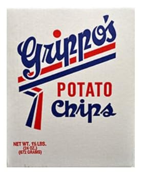 Amazon.com: Grippo's Bulk Box Bar-B-Q Potato Chips and Popcorn Crisps (1.5lb Plain Chips)