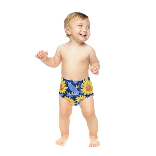 JUNZAN Beautiful Sunflowers Sleep Training Underwear Soft Cotton Baby Girls Cotton Trainer Underwear 2T2