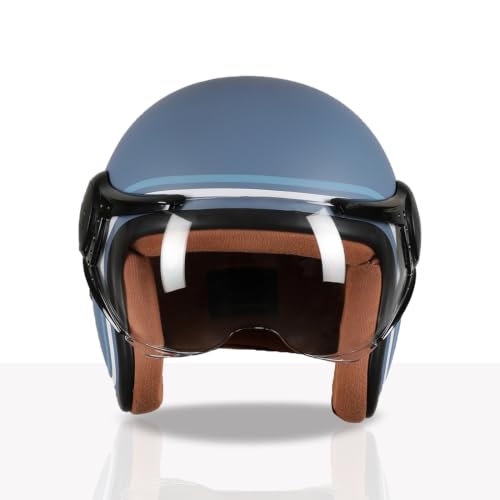 Image of TVS MissFit Women's Open Face Helmet | Lightweight Shell | Pastel Colors Designed Exclusively for Women | Extreme Comfort Fit for Girls | Clear Visor | DOT & ISI Certified