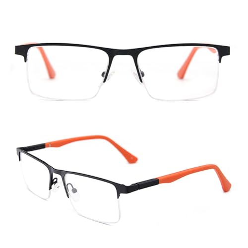 Image of Bauhaus Magnetic Clip on Sunglasses for Men & Women Polarized UV Protection Retro Square Eyeglasses Fit Over Night Driving