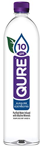 Qure Alkaline Water, 33.8 Ounce (Pack of 12)