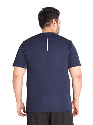 Image of CHKOKKO Men's Polyester Regular Fit Solid Sports T-Shirt