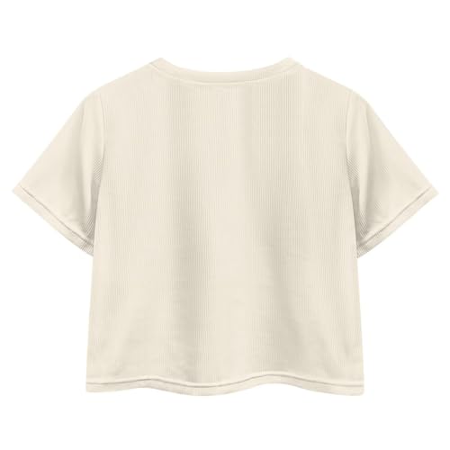 Image of Kids Crop Top Short Sleeve T-Shirts for Girls Size 5-14