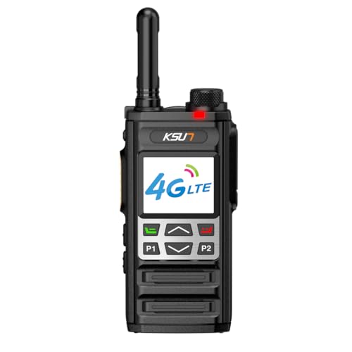 KSUN ZL35 4G Network Radio WiFi Walkie Talkie Long Range with Hotspot Bluetooth-Compatible Handheld LTE/PoC Two Way Radio for Android 8.1 Push-to-Talk Intercom Radio