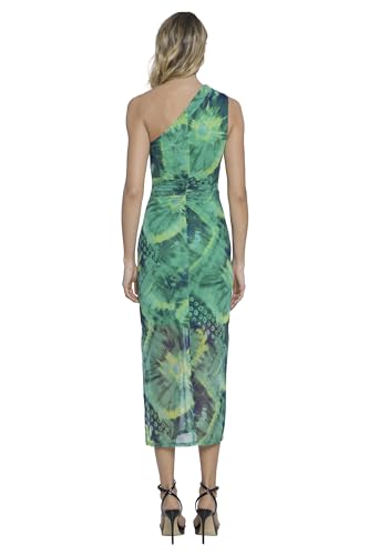 Image of Donna Morgan Women's One-Shoulder Keyhole Midi Dress for Women | Formal & Cocktail Dresses for Women