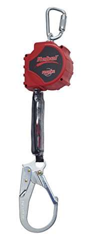 3M Protecta Rebel 3100433 Srl 61M Web 2000112 2000118 Steel Rebar Hook & Carabiner, 20', Black/Red