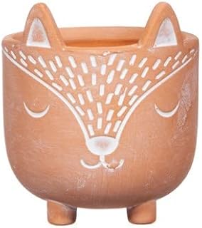 Sass & Belle Mini Woodland Fox Terracotta Planter
